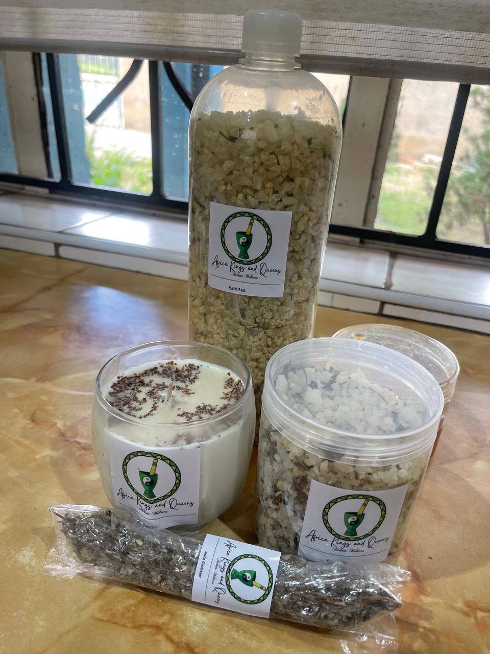 Bath Salt, Impepho & Candle Set