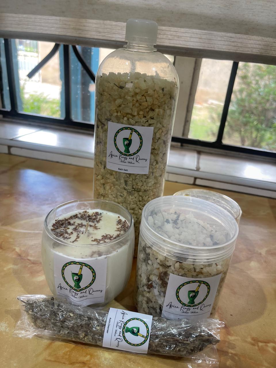 Bath Salt, Impepho & Candle Set