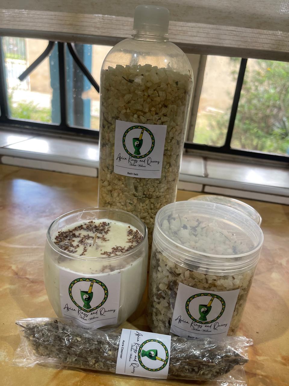 Bath Salt, Impepho & Candle Set